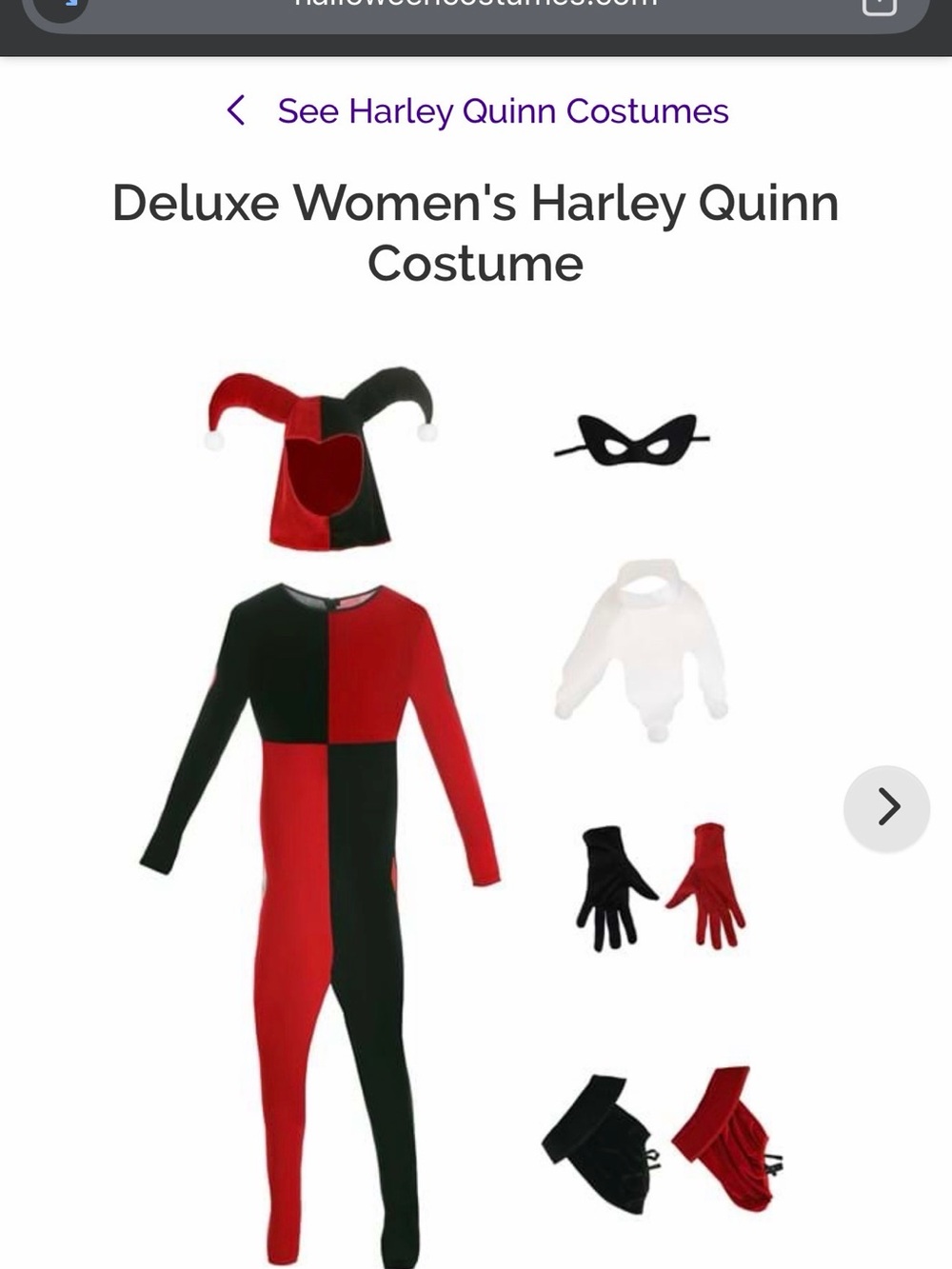 Deluxe Women's Harley Quinn Costume - Picture 3 of 6
